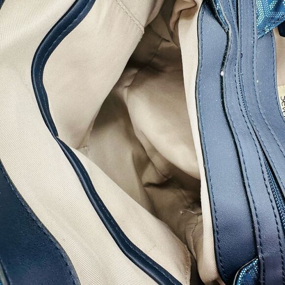 Seven Days Lifestyle & Dreams Vegan Leather BLUE Tote Large Handbag Pockets! NWT - Picture 14 of 16